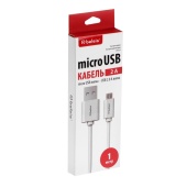 Кабель USB Micro прямой белый 2,0А 1м BS3213 BELSIS