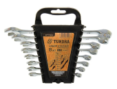 Набор ключей рожково-накидных, 08 предметов пластик холдер матовые CRV 8-19мм TUNDRA