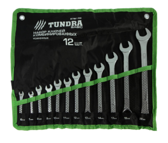 Набор ключей комбинированных 12 предметов усиленных в сумке 6 - 22 мм TUNDRA