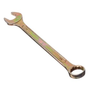Ключ рожково-накидной 24 мм (желтый цинк) ЕРМАК