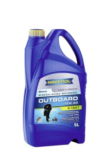 Масло моторное RAVENOL для лодочных моторов Outboardoel 4T 15-40 Mineral 5л 