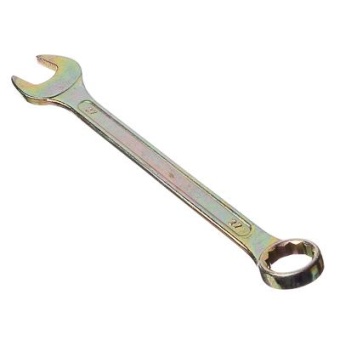 Ключ рожково-накидной 27 мм (желтый цинк) ЕРМАК